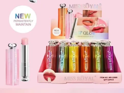 Pomadka do Ust Miss Royal Lip Glow Color Reviver 24 szt.