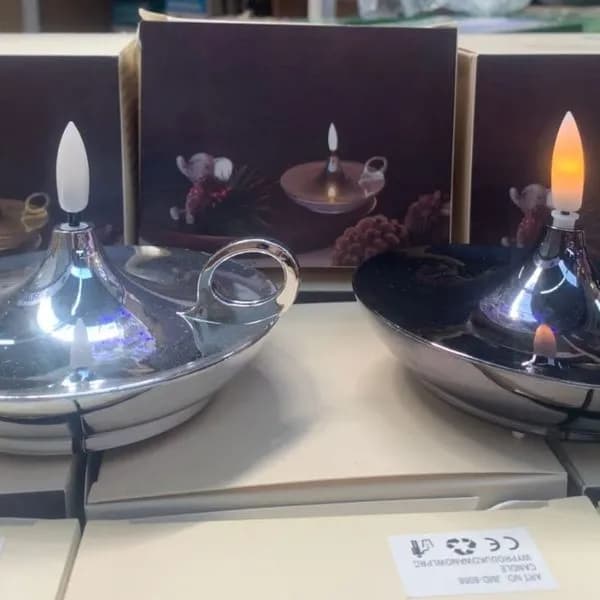 Lampki dekoracyjne LED metalowe srebrne 211025-238