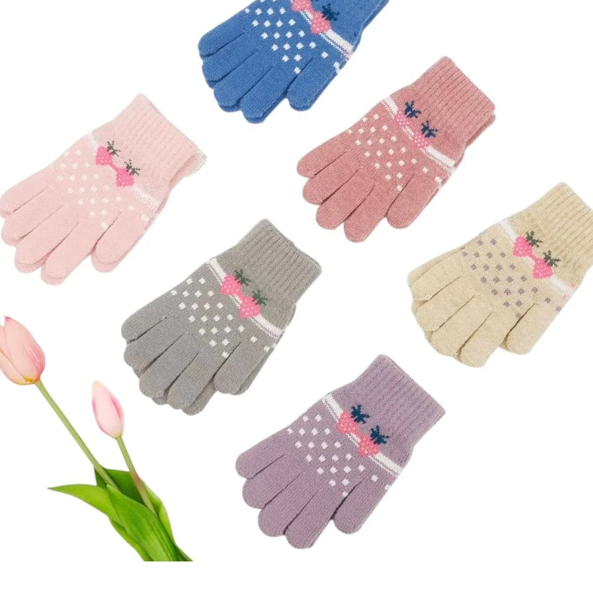 Rękawiczki dla Dzieci 17cm Wielokolorowe