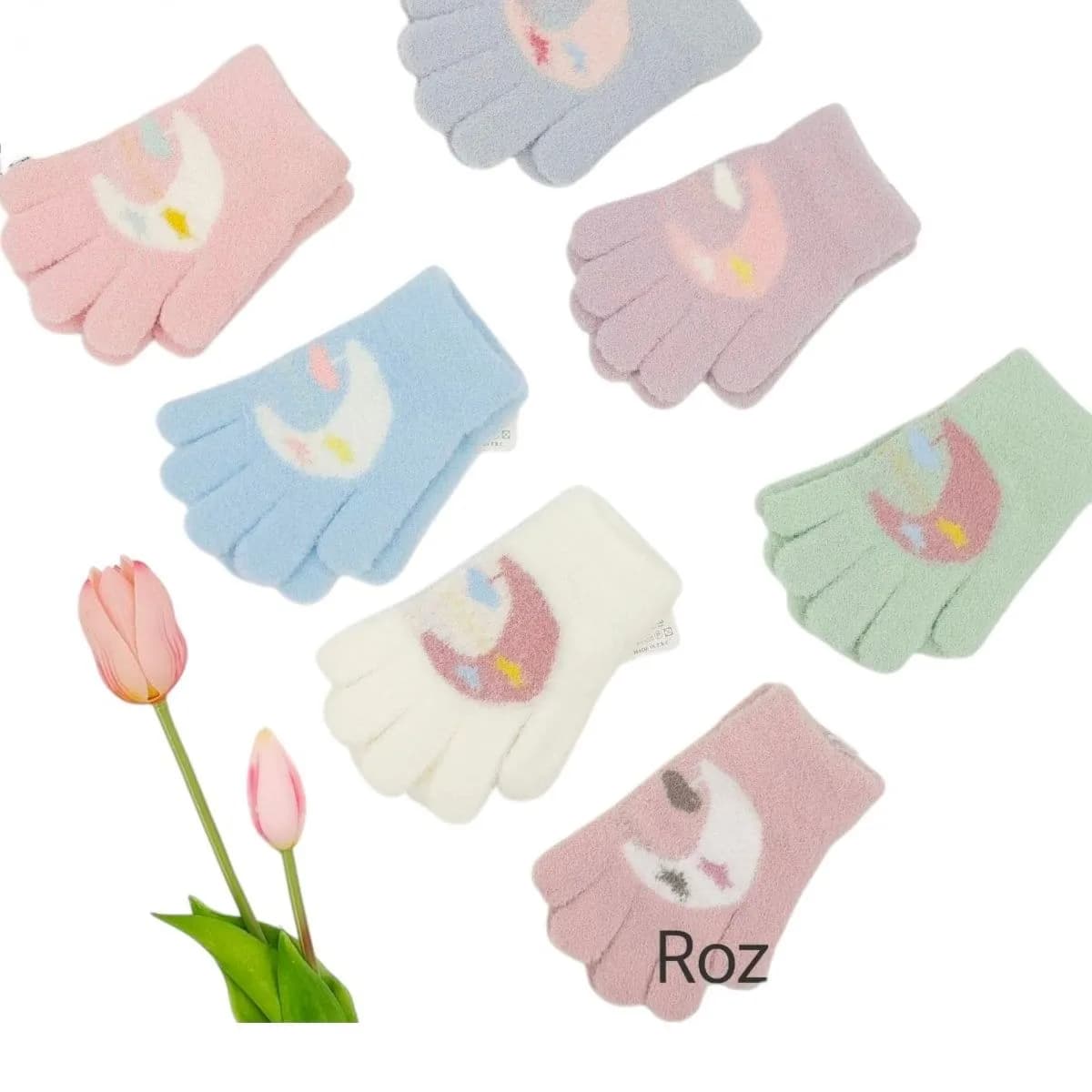 Rękawiczki dla dzieci na palce 15cm wielokolorowe