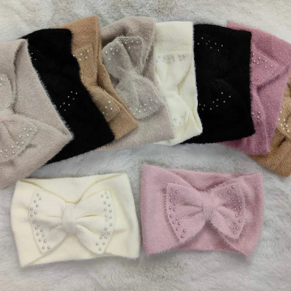 Opaski dla Dzieci z Kokardą Futrzaną, Mix Kolorów