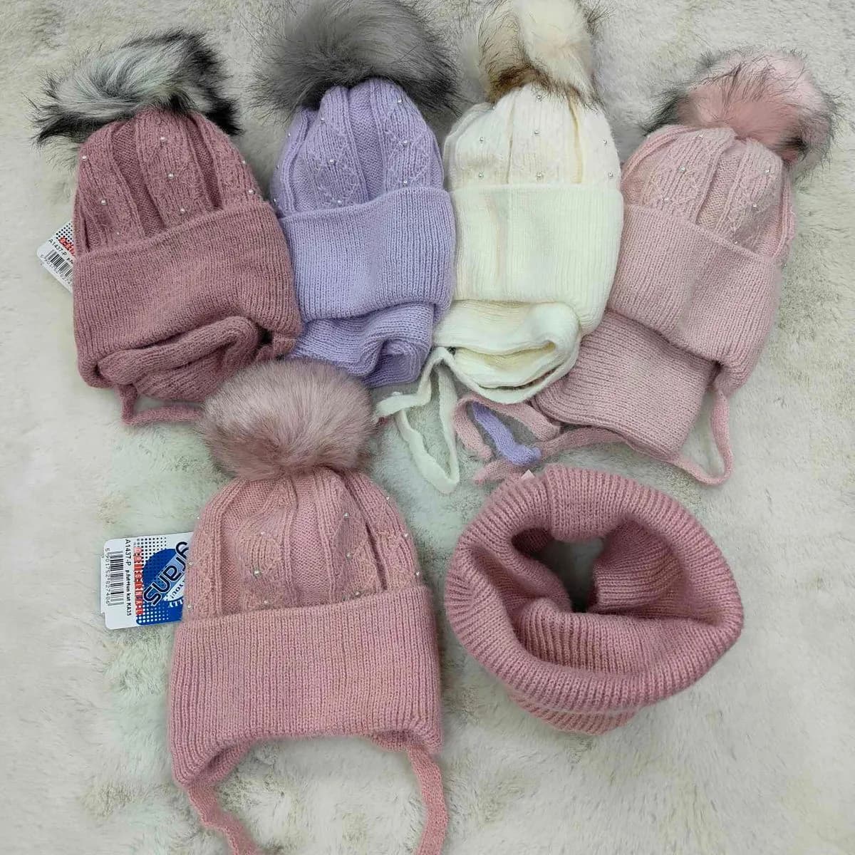 Komplet czapki i kominiarki dla dzieci 48-50