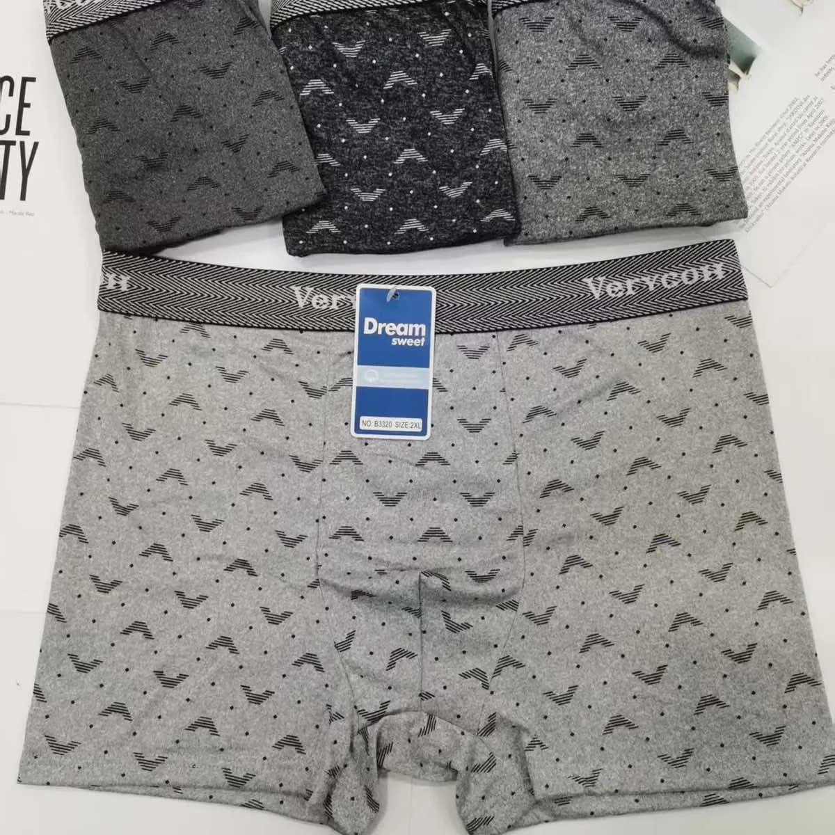 Bokserki męskie Vertoch szare wzorzyste B3320 L-5XL