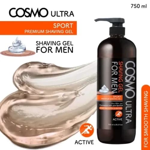 Cosmomo Ultra Premium Sport Shaving Gel 750 ml dla mężczyzn