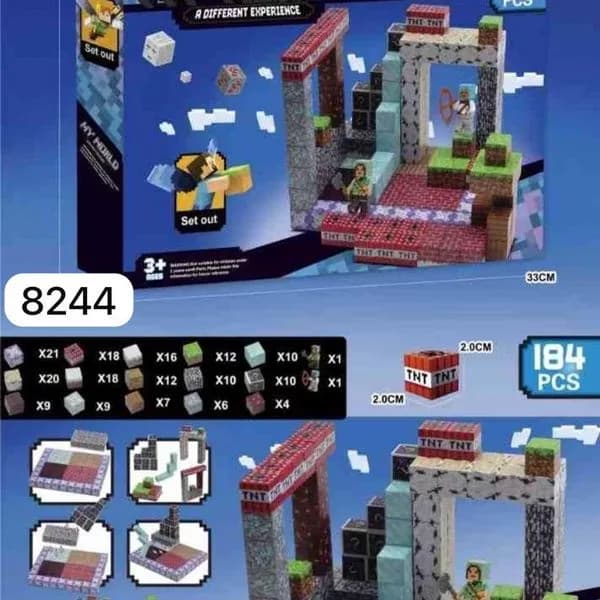 Zabawki Klocki Magnetic My World 184PCS