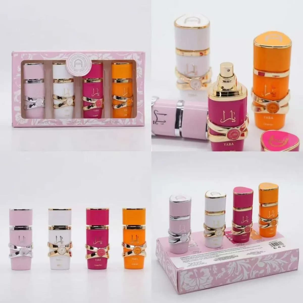 Zestaw 4 perfum damskich Taba w pudełku 3 szt