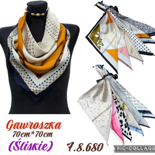 Chusta Damska Kwiatowa 70cm x 70cm (Śląskie)