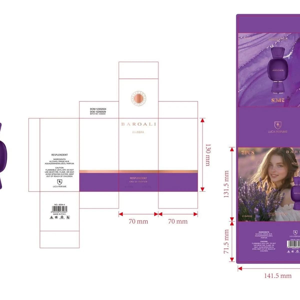 Zestaw Perfum Pardali 2x50ml w pudełku