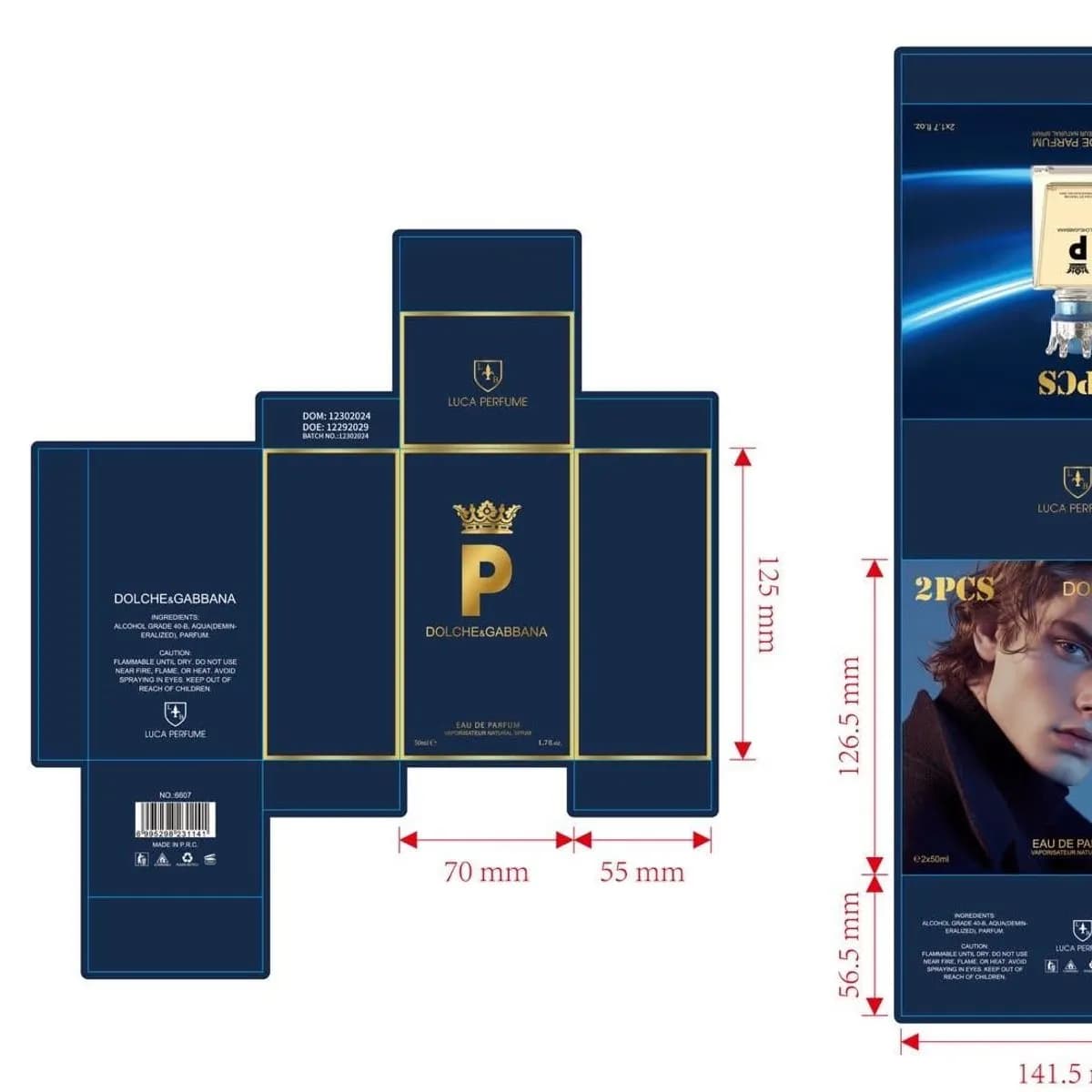 Zestaw Perfum P 2x50ml w pudełku 2PCS