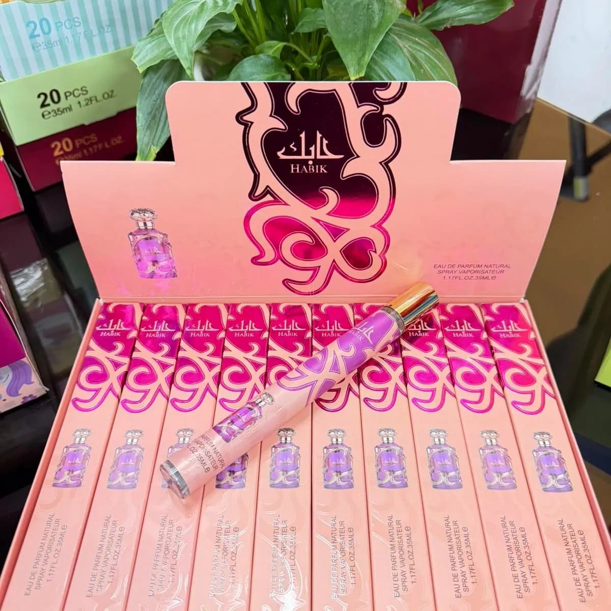 Perfumetki 35ml Hbib różowe 20 szt