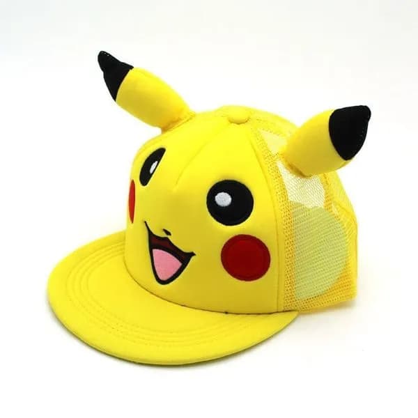 Czapka Pokemon dla Dzieci z Uszami Pikachu, Żółta Trucker