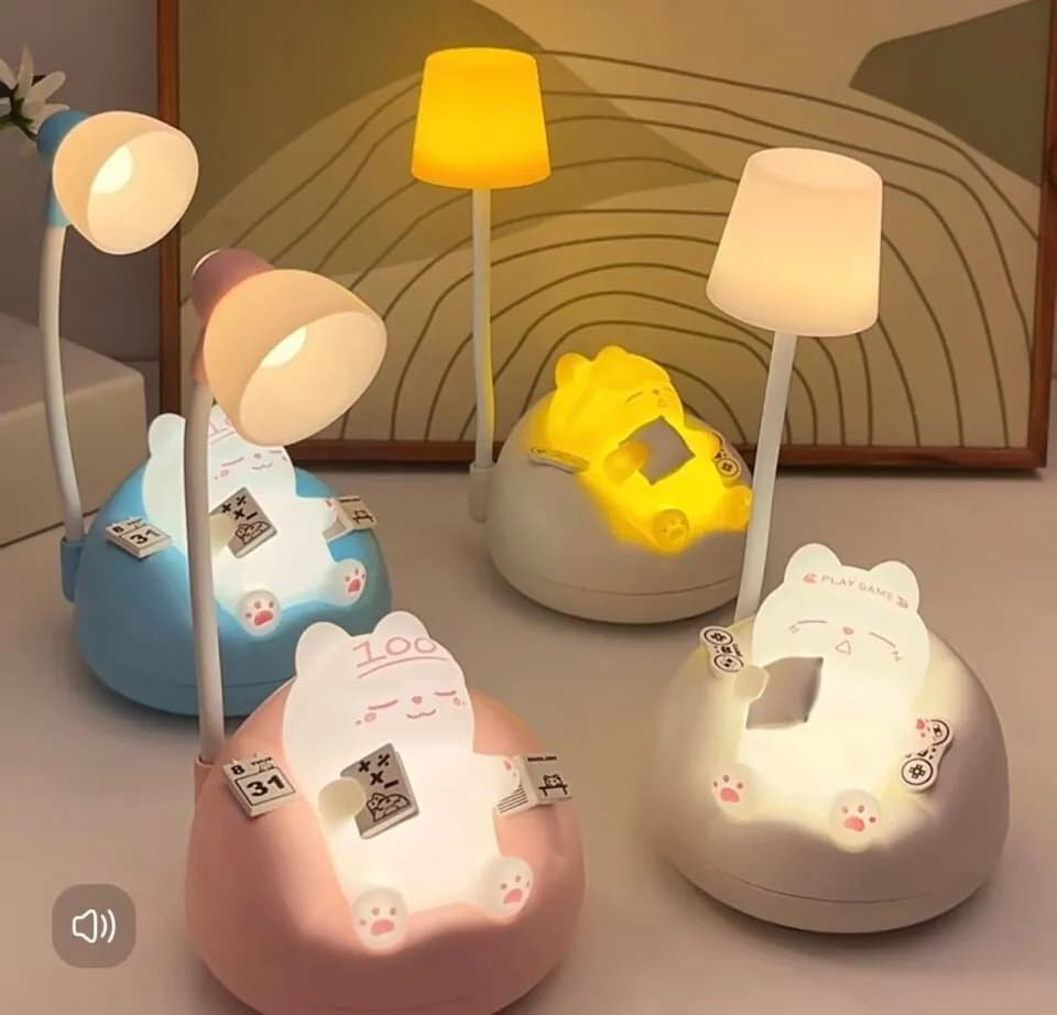 Lampka na noc LED Miś z elastycznym ramieniem, mix kolorów