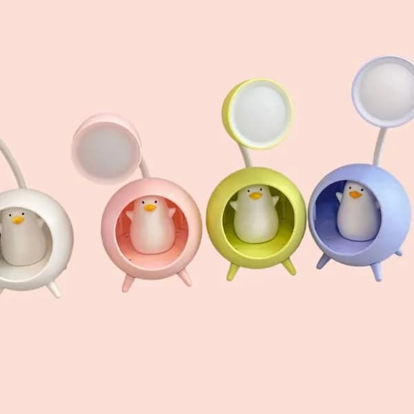 Lampka na noc Pingwinek z elastycznym ramieniem, mix kolorów