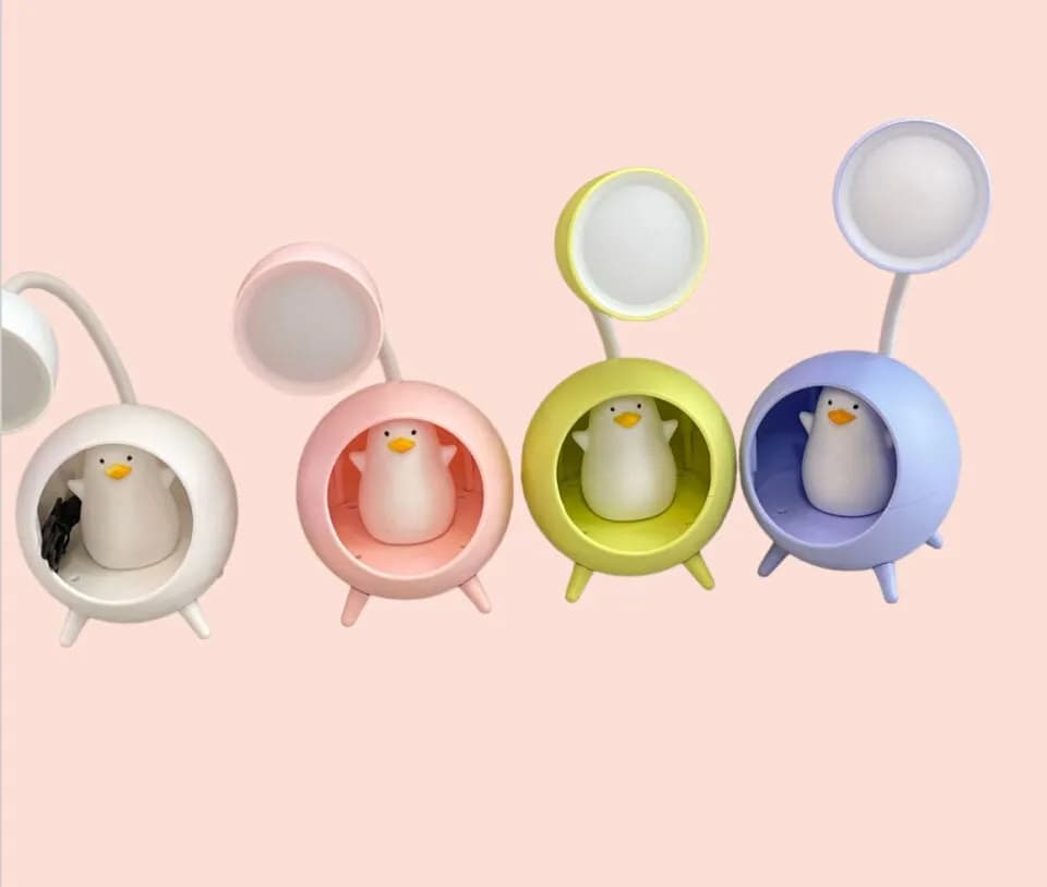 Lampka na noc Pingwinek z elastycznym ramieniem, mix kolorów