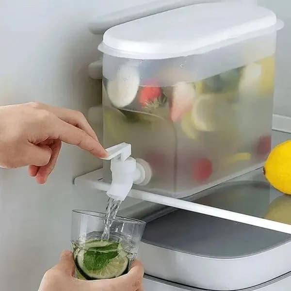 Pojemnik Wiadro z Kranem do Napojów i Lodówki, Transparentne