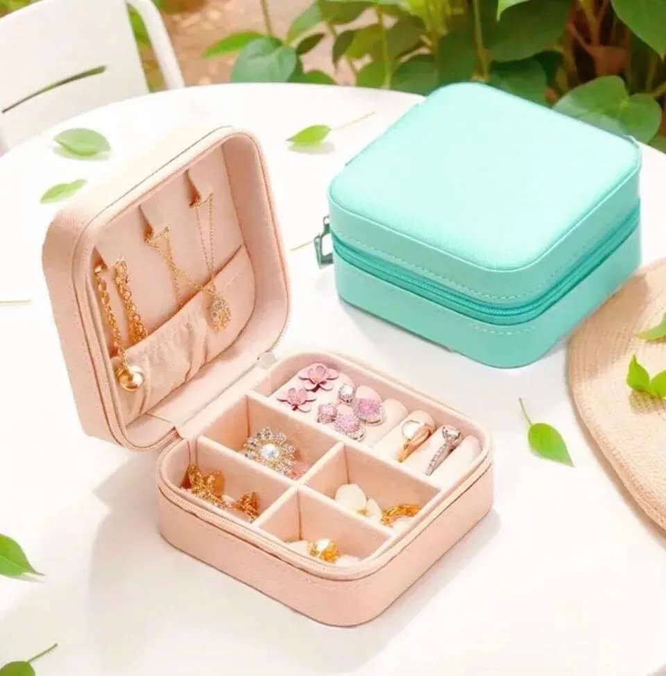 Pudełko na Biżuterię Organizer Podróżny na Zamek Mix 24szt