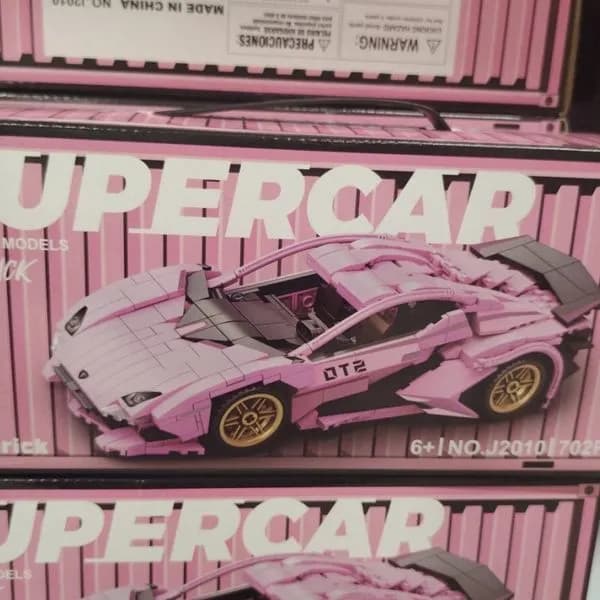 Klocki Super Car 702 PCS Różowy Supercar