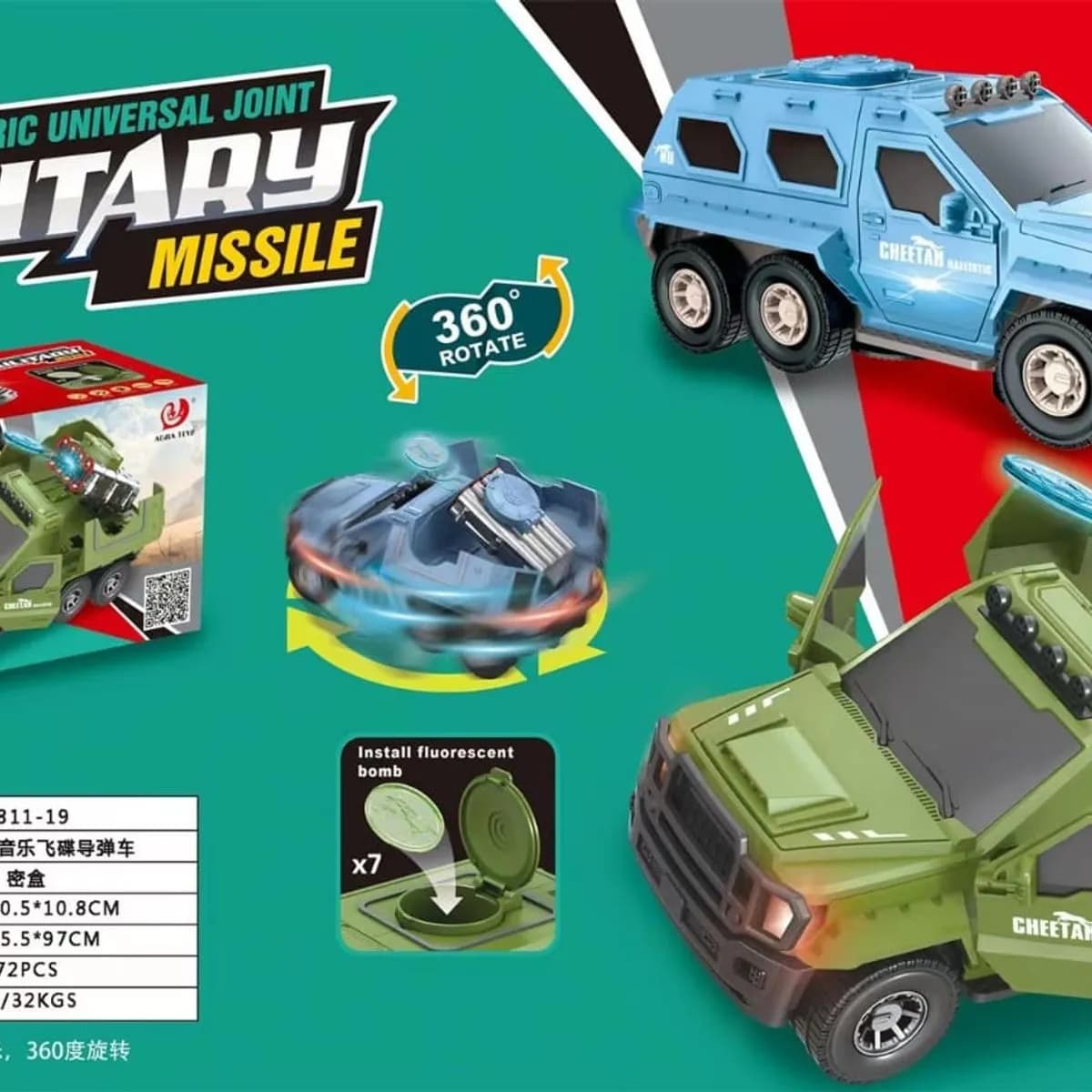 Zabawki Military Electric Missile