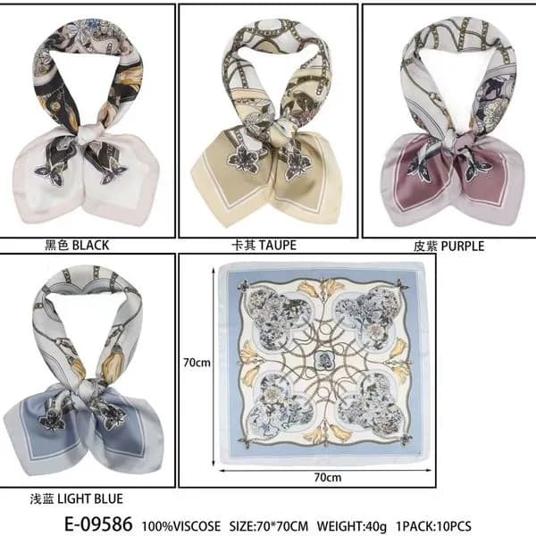 Chusta Damska 70x70cm 100% Viskozy Zestaw Kolorów