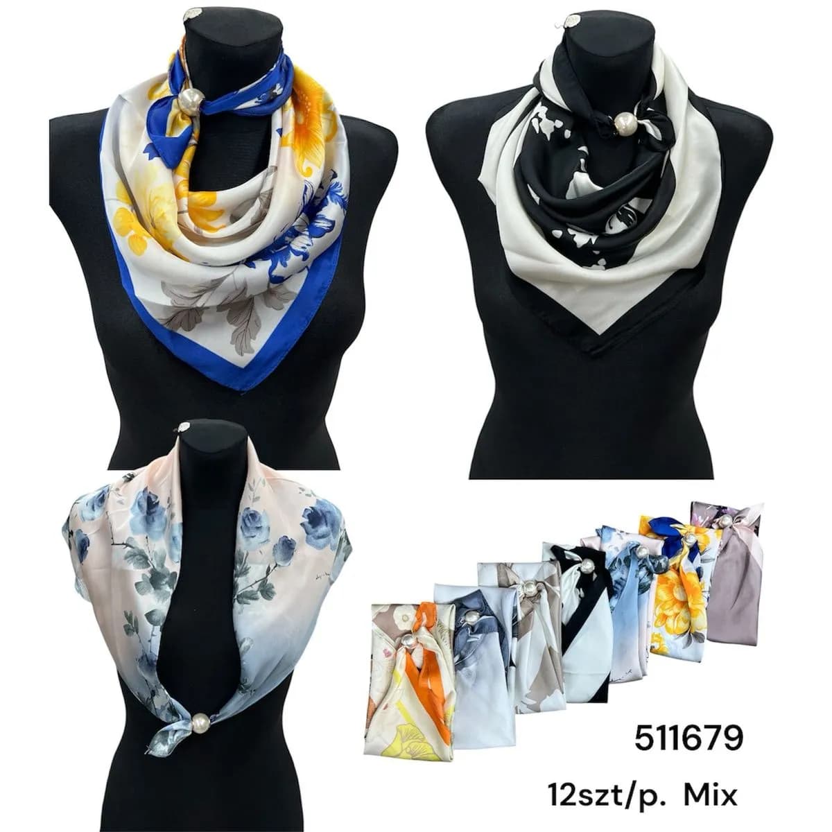 Chusta Damska Mix Kolorów 12 szt/pak.