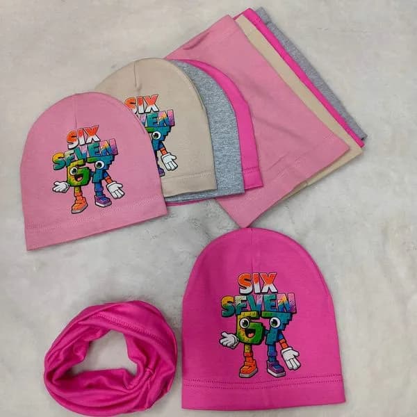 Komplet Czapka Komin dla Dzieci 48-52