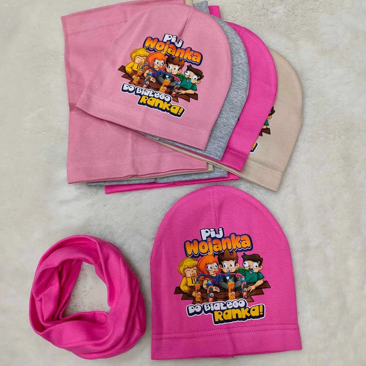 Komplet Czapka Komin dla Dzieci 48-52