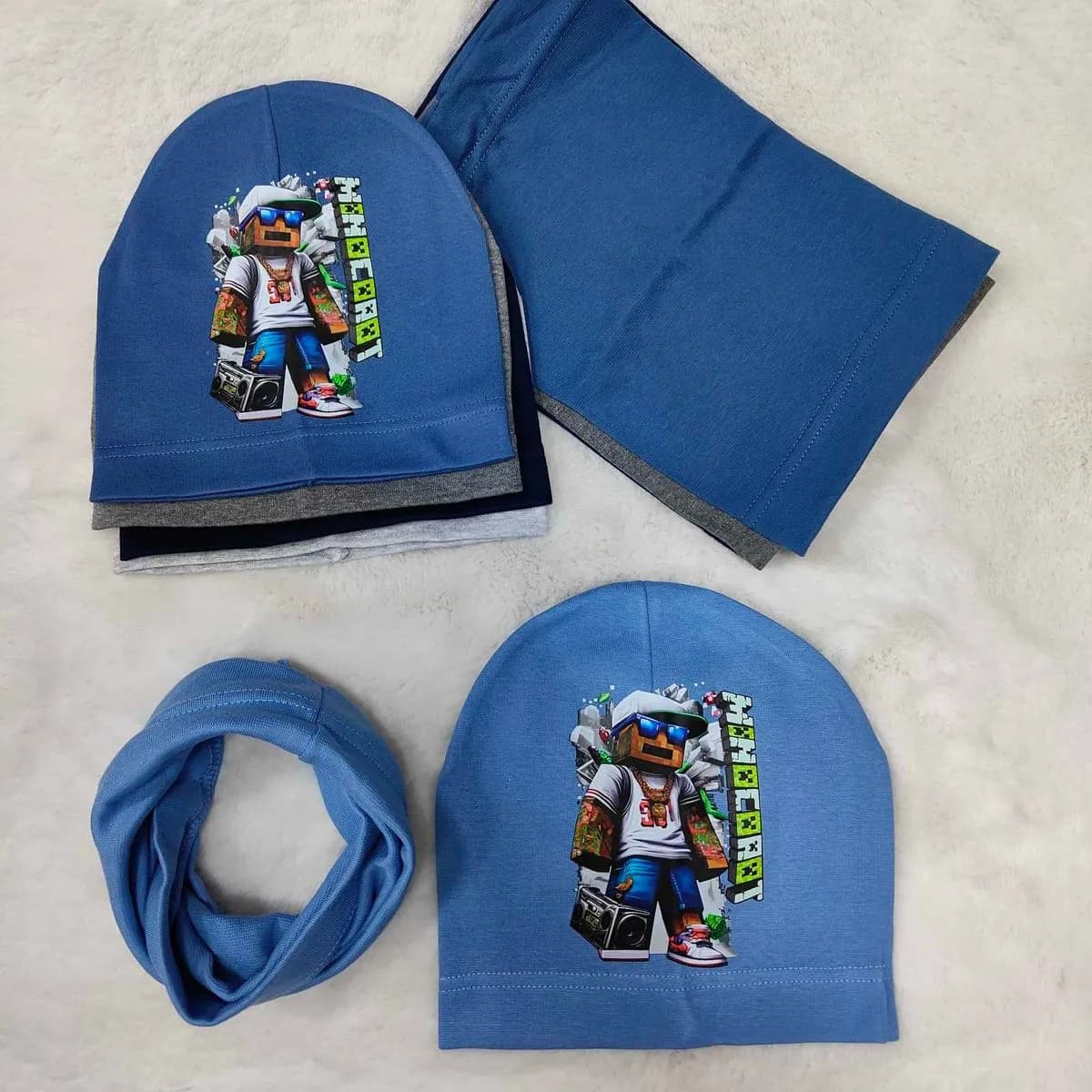 Komplet Czapka Komin dla Dzieci 48-52