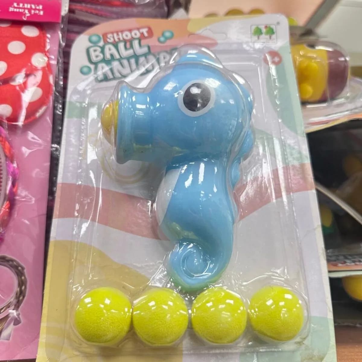 Pistolet Shoot Animal Ball Konik Morski + 4 Piłeczki