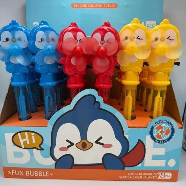 Banki Mydlane Fun Bubble Pingwin z Wiatraczkiem 24 szt.