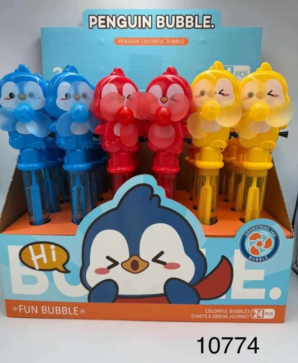 Banki Mydlane Fun Bubble Pingwin z Wiatraczkiem 24 szt.