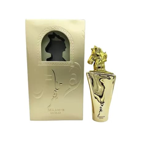 Perfumy Lattafa Maahir Gold 100ml - Złoty Flakon z Głową Konia