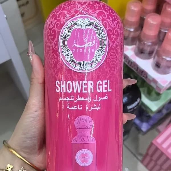 Perfumowany żel pod prysznic Gissah, różowy - 12 sztuk