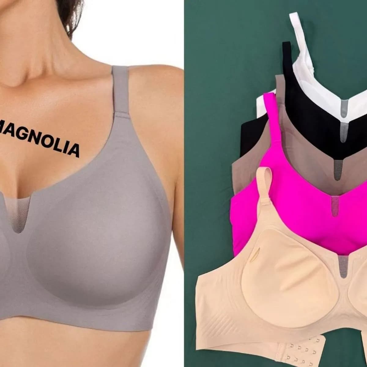 Biustonosz damski Magnolia 9814 bezszwowy gładki mix kolorów