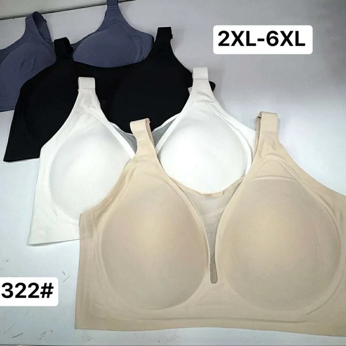 Biustonosze damskie bezszwowe Plus Size 2XL-6XL model 322#