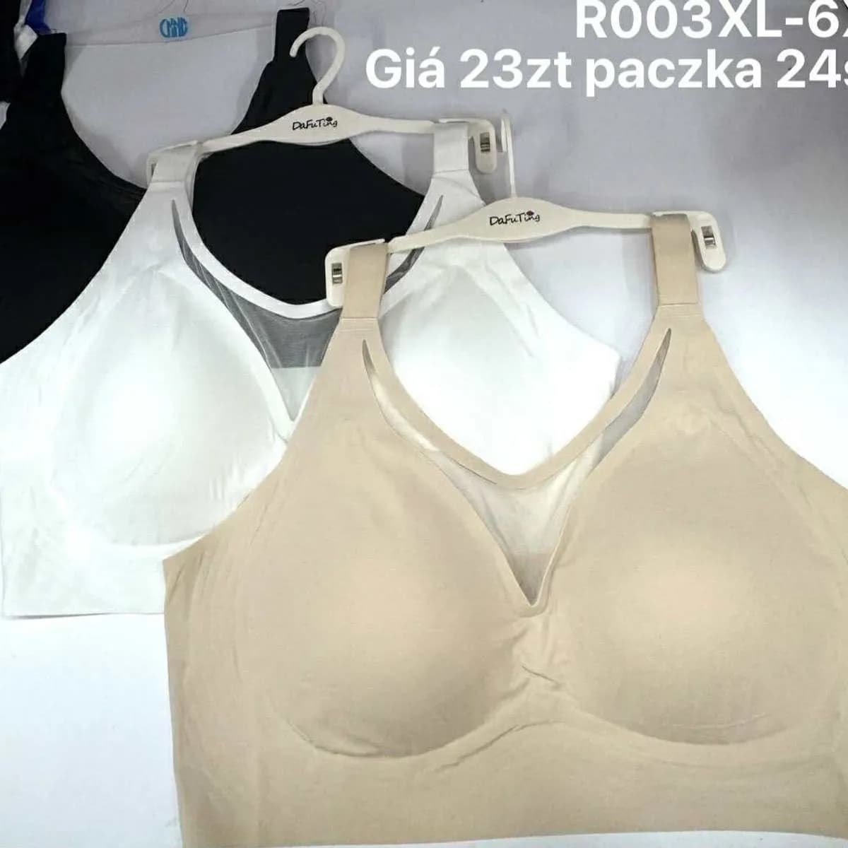 Biustonosze damskie bezszwowe DaFuTing XL-6XL, mix kolorów