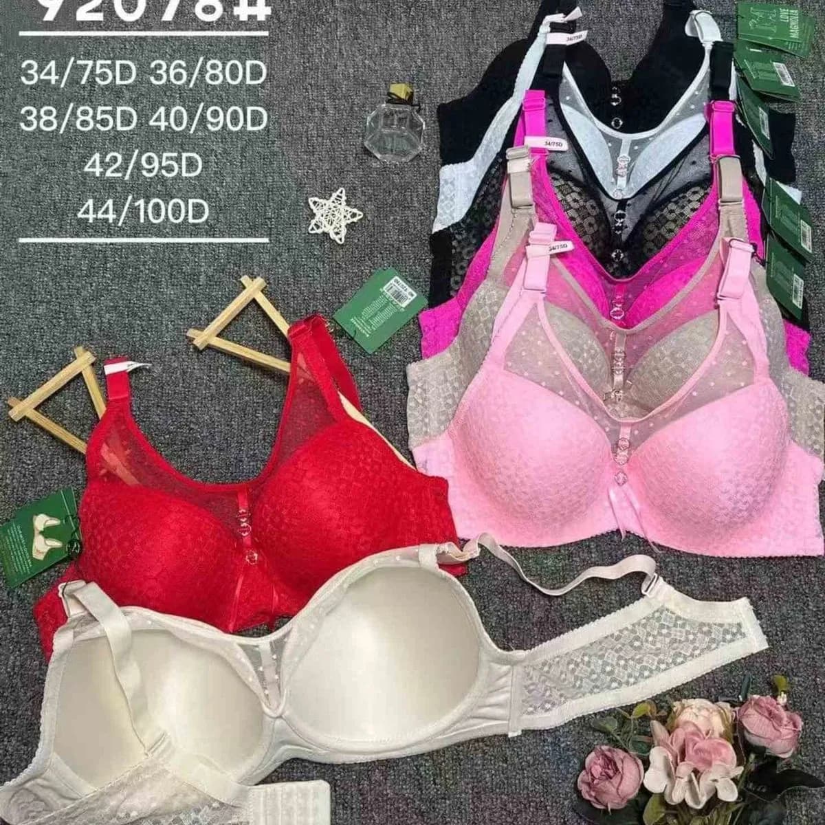 Biustonosze damskie Love Magnolia 92078 koronkowe 75D-100D 6szt