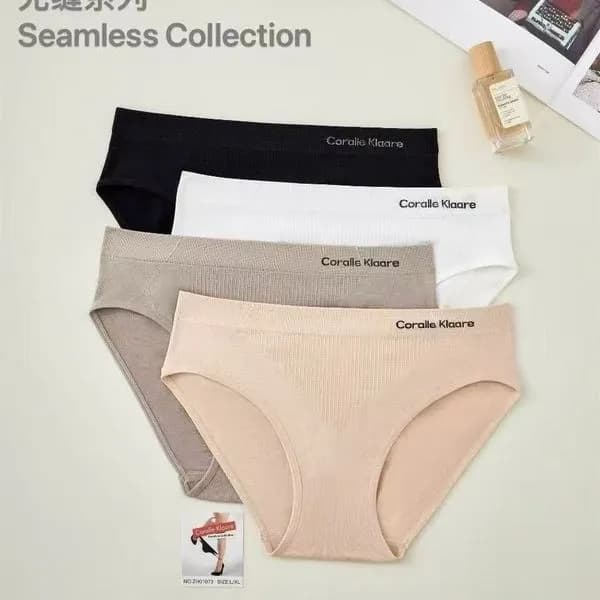Majtki damskie Coralle Klaare bezszwowe prążkowane S/M L/XL