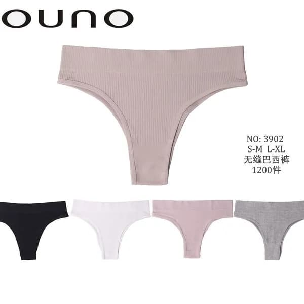 Majtki damskie OUNO bezszwowe prążkowane brazyliany S-M L-XL