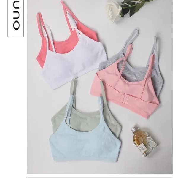 Biustonosze damskie OUNO 9745 prążkowane bezszwowe S-L mix