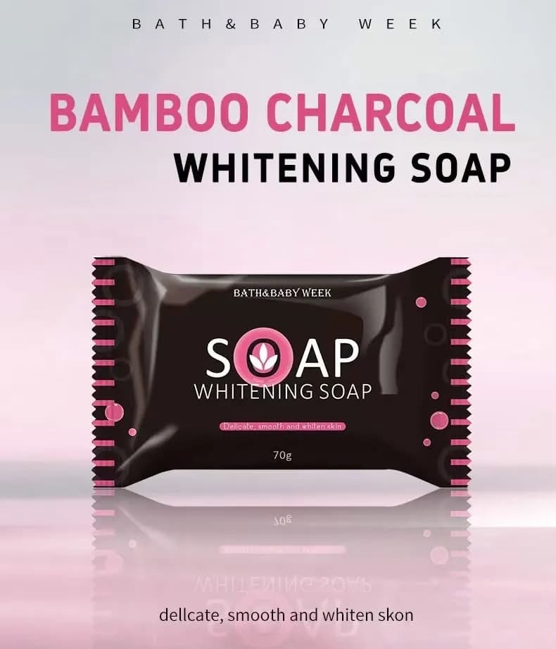 Wybielające Mydło Bambusowe z Węgla Drzewnego 70g