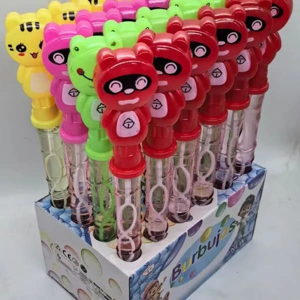 Zestaw dmuchawców do baniek z motywem zwierząt 24 szt