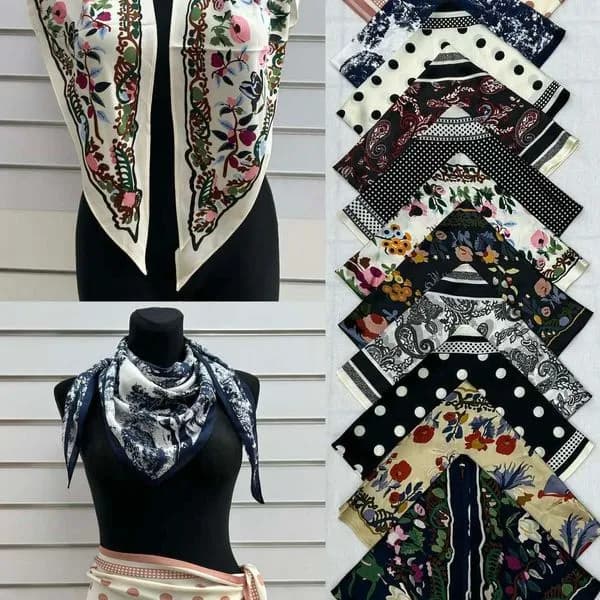 Chusta Damska Viskozowa FY18, wzorzysta, 100x100 cm