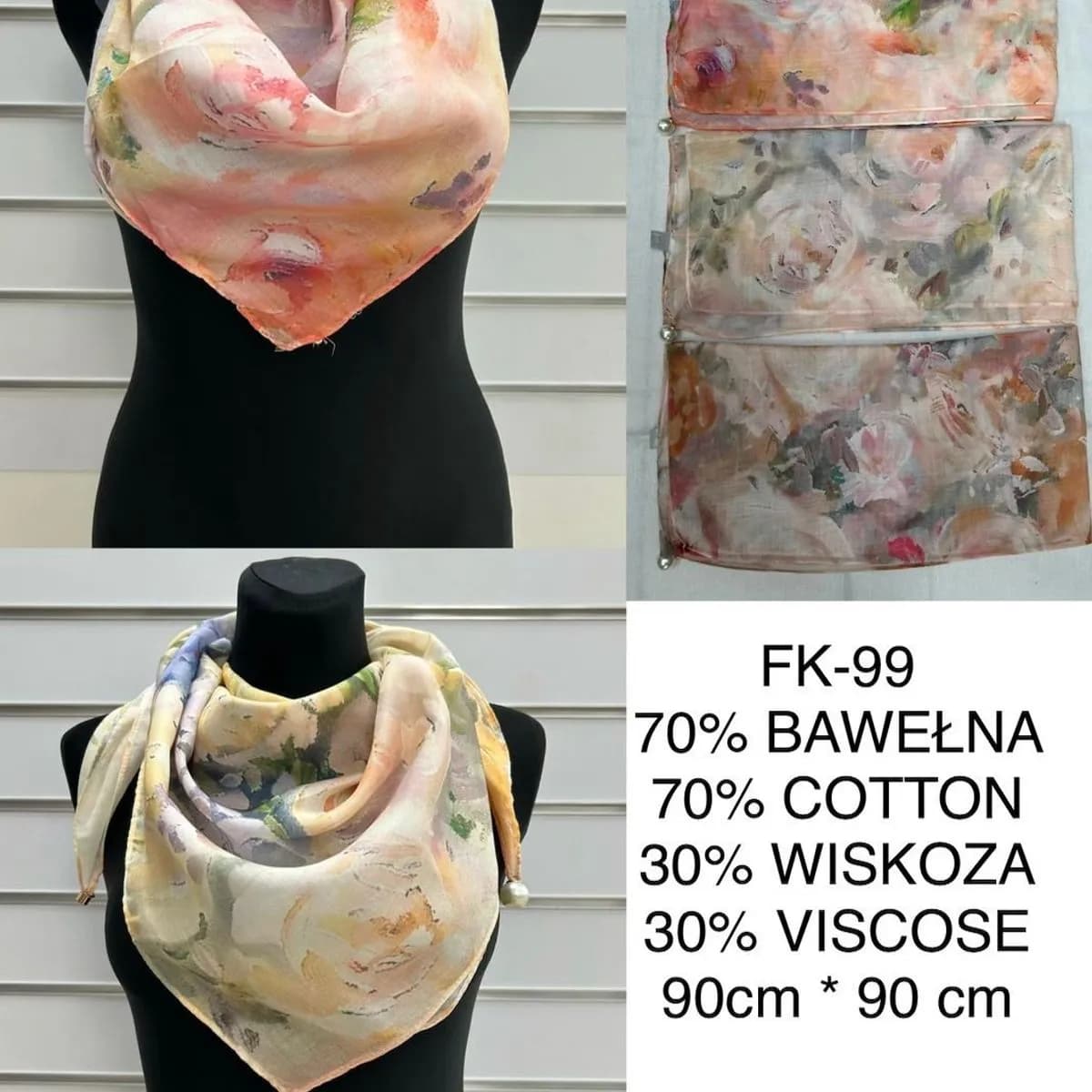 Chusta Damska 70% Fk99 90x90 cm