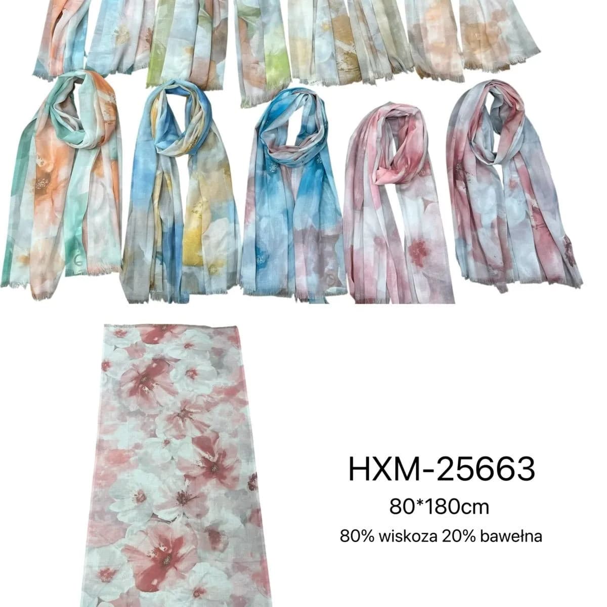 Szaliki damskie HX M-25663 80x180 cm