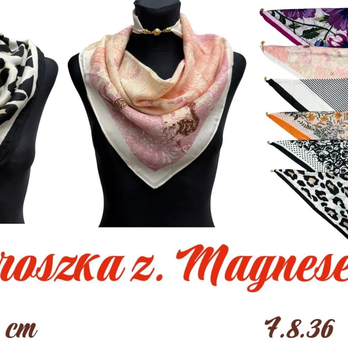 Chusta Damska Gawroszka z Magnezem 70x70 cm