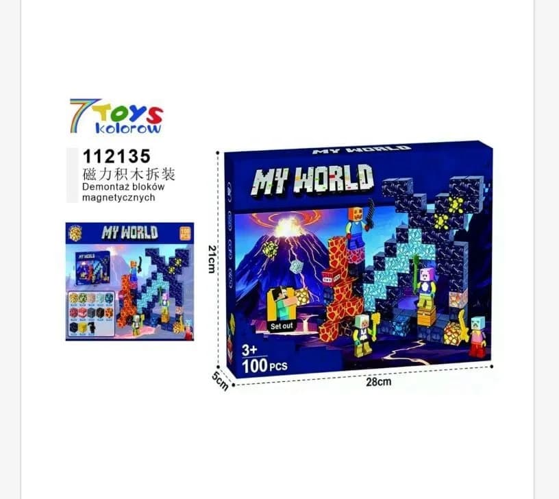 Zabawki Klocki Magnetic Minecraft