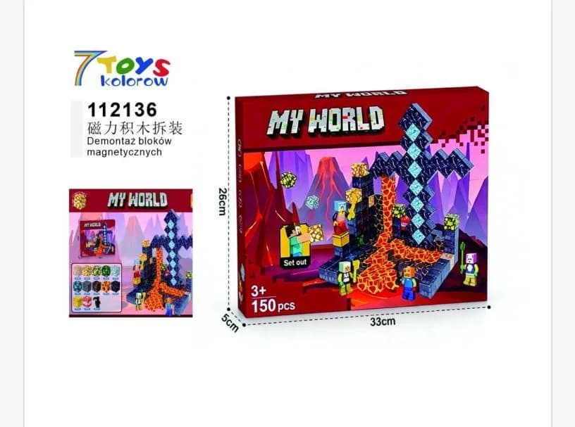 Zabawki Klocki Magnetic Minecraft