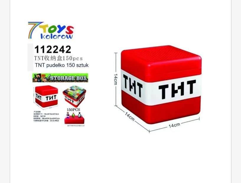 Zabawki Klocki Magnetyczne TNT Storage Box 150 szt