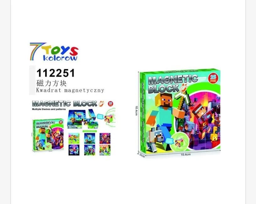 Zabawki Magnetic Klocki Kwadrat