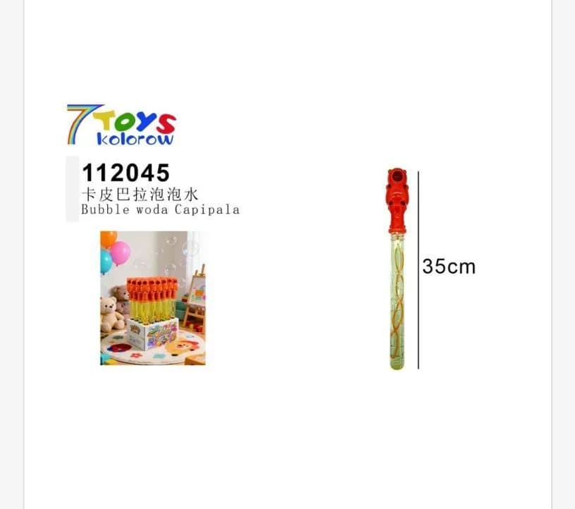 Pałeczka do baniek mydlanych 35cm czerwona